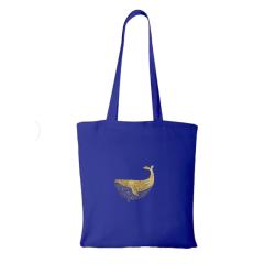 Photo de l'article Un sac bleu avec une baleine paillette. Personnalisable.