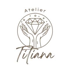 Logo Atelier Titiana, créations artistiques faites main par Titiana Dury à Andenne / Logo Atelier Titiana, handgemaakte kunstcreaties van Titiana Dury in Andenne / Atelier Titiana logo, handmade art pieces by Titiana Dury in Andenne, Belgium
