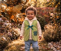 Foto van het artikel 18-24 maanden- Groene corduroy herdersvest.