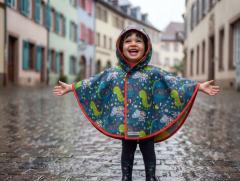 Picture of the product 2 years - Dinosaurs rain cape : softshell comfort & handmade charm