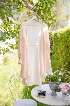 Photo de l'article Peignoir femme Chloris en plumetis – Made in Belgium – Taille 1 S