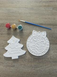 Foto van het artikel Pack complet 2 décos de Noël à peindre