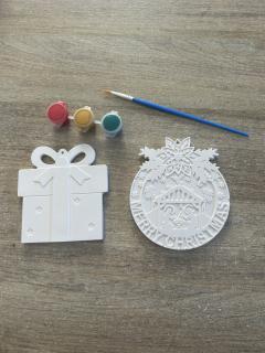 Photo de l'article Pack complet 2 décos de Noël à peindre - modele 001