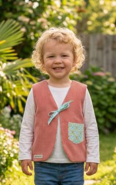 Foto van het artikel 18-24 maanden- Terracotta corduroy herdersvest.
