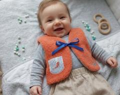 Photo de l'article 6/9 mois - Gilet de berger fourrure orange.