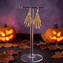 Picture of the product Boucles d’oreille main squelettes dorées