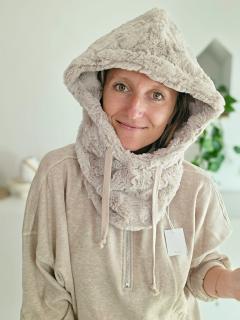 Photo de l'article Col à Capuche Fourrure Beige