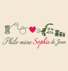 Logo de l'atelier de couture – Philo mène Sophie de Jean, Sophie Kempenaers à Rixensart / Logo van het naaiatelier – Philo mène Sophie de Jean, Sophie Kempenaers in Rixensart / Sewing workshop logo – Philo mène Sophie de Jean, Sophie Kempenaers in Rixensart
