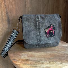 Photo de l'article Sac bandoulière en denim gris