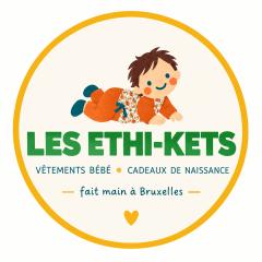 Logo Les Ethi-kets, vêtements bébé et cadeaux de naissance faits main à Bruxelles (Auderghem) / Logo Les Ethi-kets, babykleding en geboortecadeaus handgemaakt in Brussel (Oudergem) / Les Ethi-kets logo, baby clothes and newborn gifts handmade in Brussels (Auderghem), Belgium