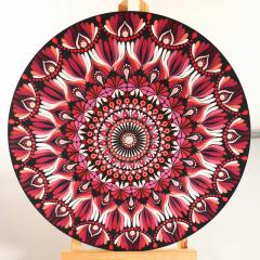 Foto van het artikel PINK MY LIFE – Mandala & dot art schilderij – 40 cm pure energie.