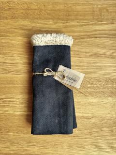 Picture of the product Terracotta suede teddy mittens