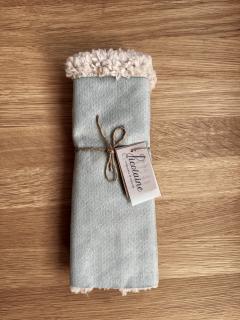 Picture of the product Terracotta suede teddy mittens