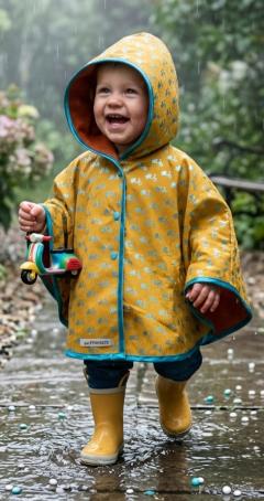 Picture of the product 9/18 months - Scooter Rain Cape: soft, colourful & ready for adventure