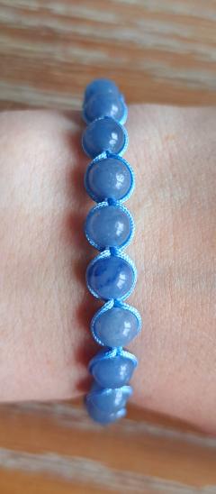 Bracelet en pierres d’aventurine bleue – fait main, apaisant et stylé / Armband met blauwe aventurijn – handgemaakt en rustgevend / Handmade blue aventurine bracelet – calming and chic