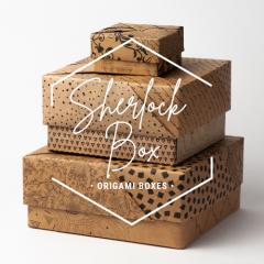 Coffrets cadeaux empilables Sherlock Box boîte artisanale belge packaging durable écoresponsable idée cadeau entreprise ou particulier made in Belgium / Stapelbare handgemaakte cadeau dozen Sherlock Box Belgisch duurzaam design / Stackable handmade gift boxes Sherlock Box Belgian sustainable packaging