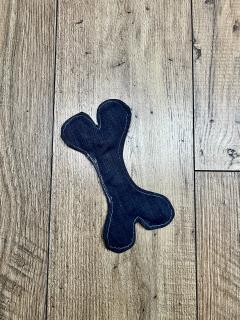 Petit os en jeans recyclé – douceur artisanale belge pour chiens joueurs et maîtres éthiques / Kleine hondenbot van gerecycleerde jeans – Belgisch en ethisch speelgoed / Small denim bone – Belgian handmade softness for playful dogs and caring owners