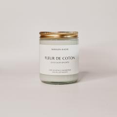 Maison Kaori_Bougie fleur de coton – parfum cocooning tout doux – cadeau local parfait pour un moment de calme / Kaars met katoenbloem geur – zacht en rustgevend – lokaal geschenk om te ontspannen / Cotton flower candle – soft, comforting scent – ideal local gift for relaxation