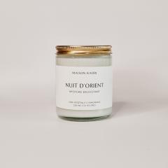Bougie parfumée “Nuit d’Orient” – une ambiance mystérieuse et enveloppante – made in Belgium / Geurkaars “Nuit d’Orient” – zwoel en mysterieus – Belgisch handwerk / Scented candle “Nuit d’Orient” – mysterious and deep – handcrafted in Belgium