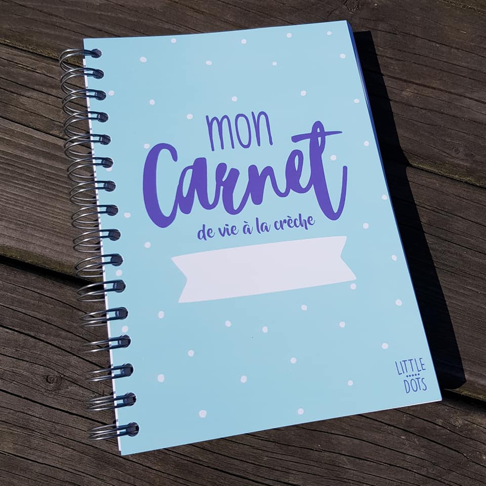 Carnet de crèche bleu personnalisé pour bébé / Gepersonaliseerd blauw crècheboekje / Personalized blue nursery notebook