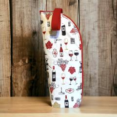Porte-bouteille isotherme avec motifs – pour garder vos boissons à température – création utile et locale / Isothermische flessenhouder met print – praktisch en Belgisch gemaakt / Insulated bottle holder with cute pattern – practical and locally made
