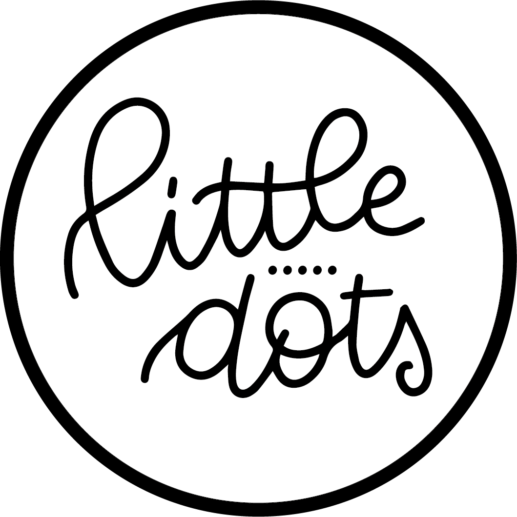 Studio Little Dots – logo studio graphique belge de papeterie et organisation créative sur Wimzzi.com / Studio Little Dots logo, Belgisch creatief studio voor papierwaren en planners / Studio Little Dots – logo of Belgian creative stationery and organization brand on Wimzzi.com