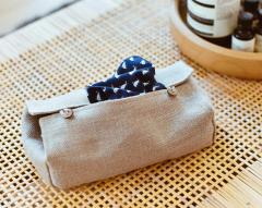 Coffret KOSHINEX avec 20 mouchoirs en tissu réutilisables, zéro déchet et fait main, cadeau durable belge / KOSHINEX-doos met 20 herbruikbare katoenen zakdoeken, zero waste, handgemaakt in België / KOSHINEX box with 20 reusable fabric tissues, handmade zero waste Belgian gift idea