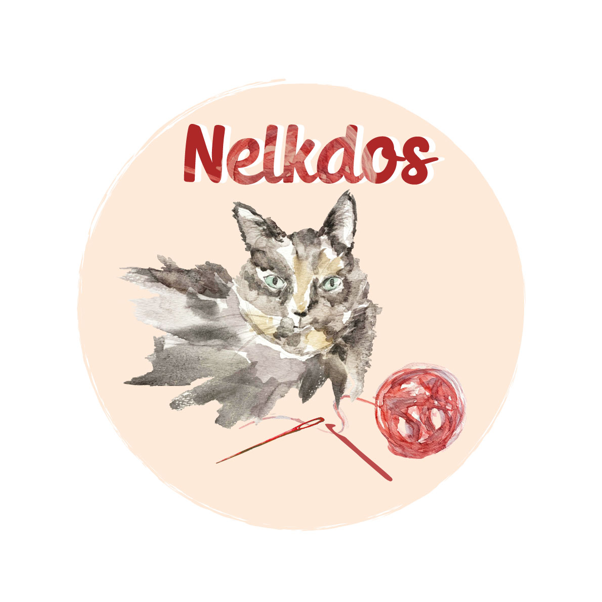 Logo Nelkdos, artisanat belge de couture et de crochet, représentant l’univers poétique et tendre de la créatrice. Spécialisée dans les doudous personnalisés, peluches amigurumi et accessoires textiles faits main, chaque création est pensée pour offrir douceur, réconfort et authenticité. L’univers Nelkdos célèbre la magie du fait-main et l’art de transformer tissu et fil en émotion pure. Retrouvez ses créations artisanales uniques sur Wimzzi.com. / Logo van Nelkdos, Belgisch handwerkmerk met zachte, persoonlijke creaties – haakwerk, amigurumi en stoffen accessoires met liefde gemaakt. Ontdek het poëtische universum op Wimzzi.com. / Logo of Nelkdos, Belgian handmade brand crafting personalized amigurumi plushies and textile accessories. A poetic, emotional world of crochet and fabric art — discover on Wimzzi.com.