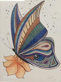 Photo de l'article Affiche A3 couleur “Le papillon” – illustration artistique et poétique sans cadre