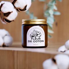 Bougie parfumée fleur de coton, senteur douce et propre, fait main en Belgique / Handgemaakte kaars met katoenbloemengeur, fris en puur / Cotton flower scented candle, fresh, clean and handmade in Belgium