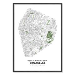 Photo de l'article Pentagone de Bruxelles | format B2 (50x70cm) | légende en français