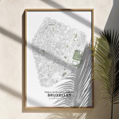 Photo de l'article Pentagone de Bruxelles | format B1 (70x100cm) | légende en français