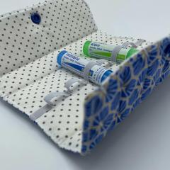 Photo de l'article Pochette pour 6 tubes homéopathiques bleue