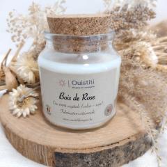 Photo de l'article Bougie Parfumée Bois de Rose – Cire végétale, 40h de parfum boisé, artisanale & made in Belgium