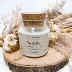 Photo de l'article Bougie Feu de Bois – Cire végétale, 40h d’ambiance feu de cheminée, artisanale & made in Belgium
