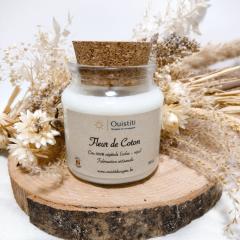 Photo de l'article Bougie Fleur de Coton – Cire végétale, 40h de douceur cocooning, artisanale & made in Belgium