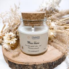 Photo de l'article Bougie Musc Blanc – Cire végétale, 40h de douceur poudrée, artisanale & made in Belgium
