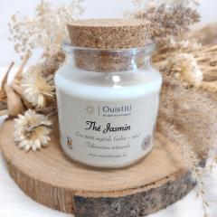 Foto van het artikel Geurkaars Jasmijnthee – Plantaardige was, 40u bloemige rustgevende geur, handgemaakt in België