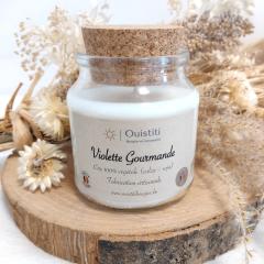 Foto van het artikel Geurkaars Zoete Viooltjes – Plantaardige was, 40u bloemige snoepgeur, handgemaakt in België