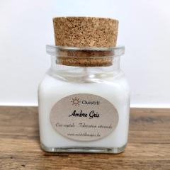 Foto van het artikel Geurkaars Grijze Amber – 80g warme houtgeur, plantaardige was & handgemaakt in België