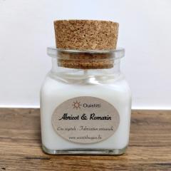 Foto van het artikel Geurkaars Abrikoos & Rozemarijn – 80g fruitig & kruidig, plantaardige was & Belgisch handwerk