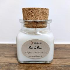 Foto van het artikel Geurkaars Rozenhout – 80g bloemige houtgeur, plantaardige was & handgemaakt in België