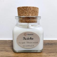 Foto van het artikel Geurkaars Houtvuur – 80g warme houtgeur, plantaardige was & met de hand gemaakt