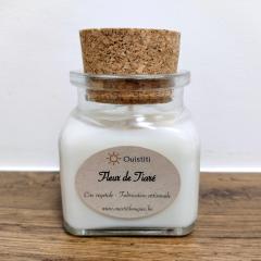 Foto van het artikel Geurkaars Tiarébloem – 80g zonnige bloemengeur, plantaardige was & met liefde gemaakt