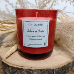 Bougie Salade de Fruits – explosion de fruits rouges, cire rubis dans pot vitaminé / Geurkaars Fruitsalade – rood fruit geur in robijnkleurige pot / Fruit Salad candle – juicy red fruit fragrance in vibrant ruby glass