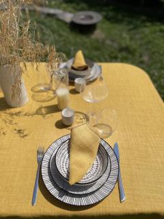 Photo de l'article Serviettes de table en lin Gold (lot de 2)